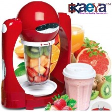 OkaeYa.com SMM98 Smoothie maker Milkshake Mini Ice Blender 120 Juicer Mixer Grinder  (Red, 3 Jars)